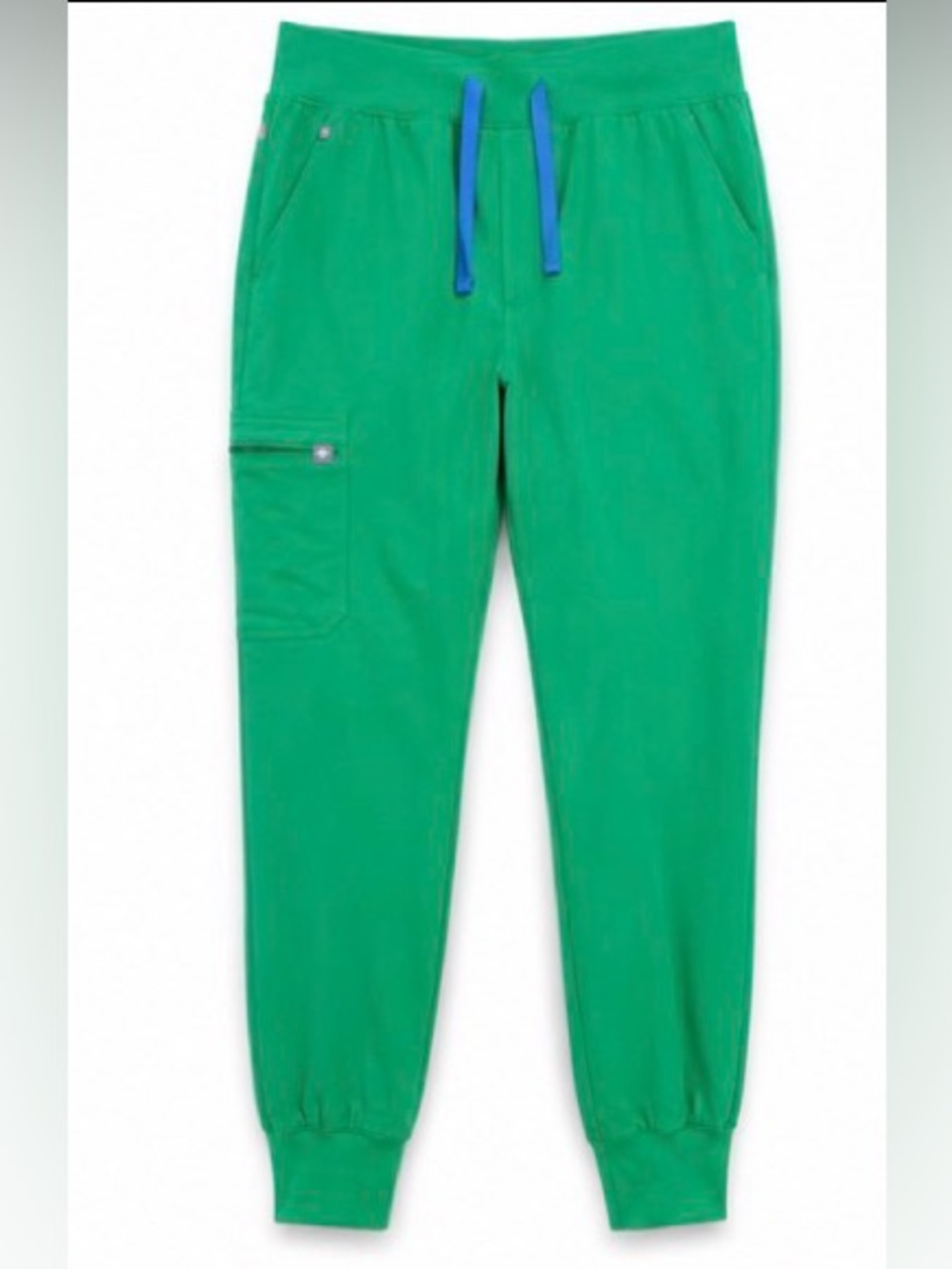 FIGS Zamora Jogger Scrub Pants Green Blue Drawstring Large NWOT